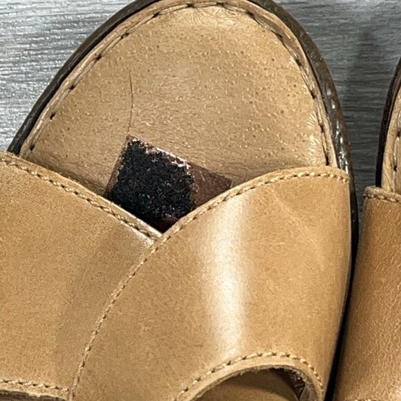 Born Woman’s Ashley Brown Leather Wedge Sandals Size 8 - Picture 7 of 10